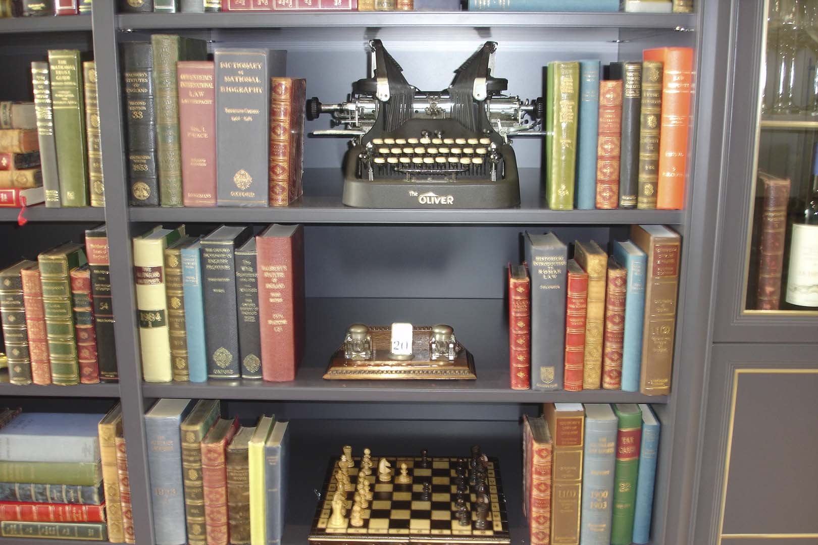 Antique books used to dress a film and television set