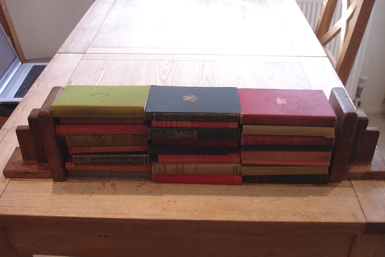 Colour matched books styled to a client interior scheme